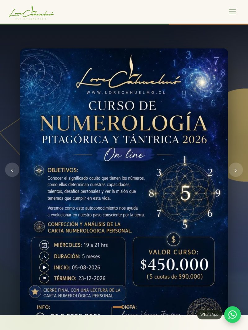 Sitio lorecahuelmo en tableta